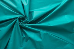 ткань плащевая бирюзового цвета плащевка полиэстер однотонная зеленая Италия