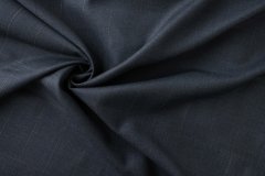 ткань сине-серая вирджинская шерсть с эластаном в клетку костюмно-плательная шерсть в клетку синяя Италия