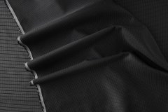 ткань черно-синяя костюмная шерсть с шелком в точку Италия
