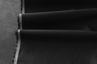 ткань черно-синяя шерсть с шелком в точку