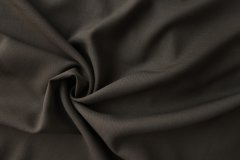 ткань шерсть защитного цвета костюмно-плательная шерсть однотонная коричневая Италия