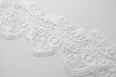 ткань белое кружево с цветочным рисунком тесьма, узкое кружево   цветы белая Италия