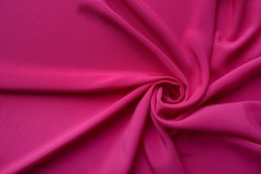 ткань крепдешин розовая фуксия крепдешин шелк однотонная розовая Италия
