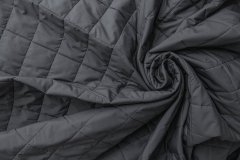 ткань стежка средне-серого цвета стеганая ткань полиэстер однотонная серая Италия
