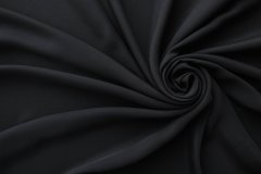 ткань шелковое кади черное кади шелк однотонная черная Италия