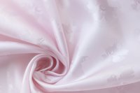 ткань подклад светло-розового цвета с жаккардовыми цветами
