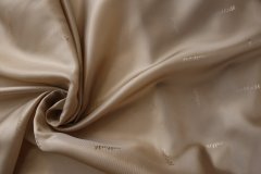 ткань подклад карамельного цвета с логотипами подклад вискоза однотонная коричневая Италия