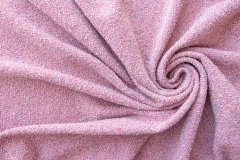 ткань розовый твид шанель разноцветный меланж твид хлопок однотонная розовая Италия