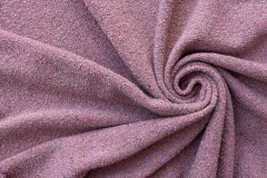 ткань пыльно-розовый твид шанель меланж с люрексом Италия