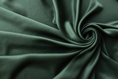 ткань шелковый атлас зеленого цвета атлас шелк однотонная зеленая Италия