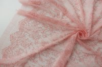 ткань нежно-розовое кружево
