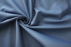 ткань пыльно-синий хлопок  костюмно-плательная хлопок однотонная синяя Италия