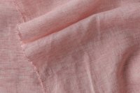 ткань лен выбеленный розовый меланж