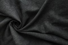 ткань черная джинсовка  джинсовая ткань хлопок однотонная черная Италия