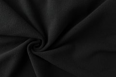 ткань черный трикотаж с эластаном трикотаж шерсть однотонная черная Италия