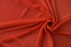 ткань шифон морковного цвета шифон шелк однотонная оранжевая Италия