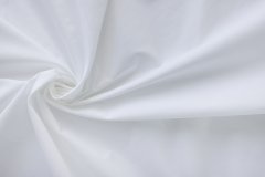 ткань белый поплин с эластаном поплин хлопок однотонная белая Италия