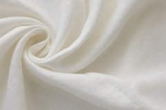 ткань легкий белый лен костюмно-плательная лен однотонная белая Италия