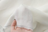 ткань белый лен костюмно-плательный