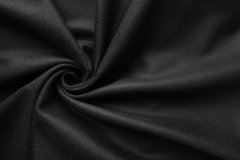 ткань легкая шерсть с кашемиром с волной пальтовые шерсть однотонная черная Италия