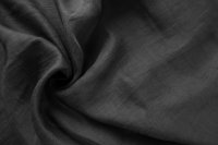 ткань лен черный с диагональным плетением