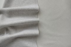 ткань двухслойный трикотаж с кашемиром серый меланж трикотаж шерсть однотонная серая Италия