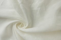 ткань лен белый с молочным оттенком Италия