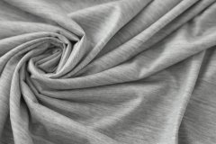 ткань трикотаж светло-серый меланж с шелком трикотаж шерсть однотонная серая Италия
