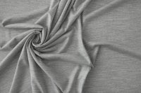 ткань трикотаж светло-серый меланж с шелком