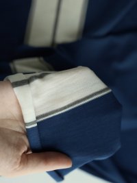 ткань синий трикотаж с полосой