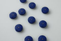 ткань металлические кнопки синего цвета Италия
