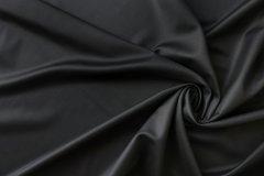 ткань костюмная шерсть черного цвета костюмно-плательная шерсть однотонная черная Италия