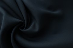 ткань темно-синий креп с шелком креп шерсть однотонная синяя Италия