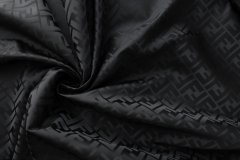 ткань черная плащевка с логотипами плащевка полиэстер иные черная Италия