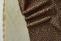 ткань желто-песочная леопардовая шерсть с эластаном