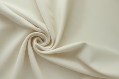 ткань креп молочный  креп шерсть однотонная белая Италия
