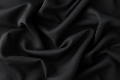 ткань двухслойный двусторонний черный креп креп шерсть однотонная черная Италия