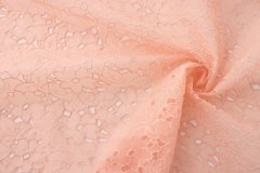 ткань органза персикового цвета органза полиэстер цветы персиковая Италия