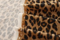 ткань поплин светло-коричневый с леопардом
