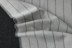 ткань двухслойный двусторонний пальтовый кашемир в полоску пальтовые кашемир в полоску белая Италия