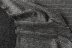 ткань серая шерсть в полоску костюмно-плательная кашемир в полоску серая Италия