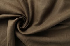 ткань коричневый лен костюмно-плательная лен однотонная коричневая Италия
