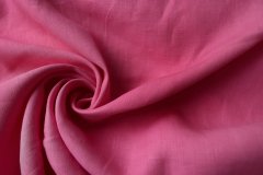 ткань лен фуксия (пыльная) костюмно-плательная лен однотонная розовая Италия