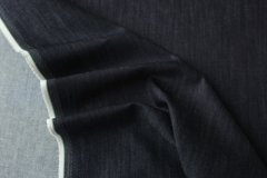 ткань джинсовая черно-синий меланж джинсовая ткань хлопок однотонная синяя Италия