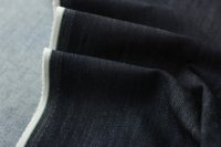 ткань джинсовая черно-синий меланж