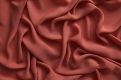 ткань шармуз терракотового цвета шармюз шелк однотонная красная Италия