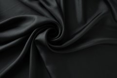 ткань черный твил твил шелк однотонная черная Италия