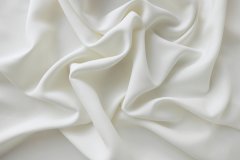 ткань кади белого цвета с эластаном Италия