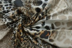 ткань сатин с леопардовым принтом (купон) Италия