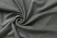 ткань светло-серый твид из кашемира в елочку Италия